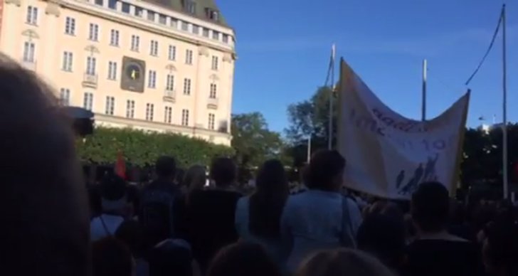 Demonstration, tunnelbana, Kampanj, Sverigedemokraterna